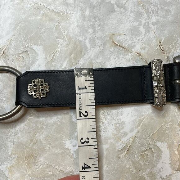 Vintage Express Compagnie Internationale goth leather belt by Linea Pelle